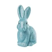 EASTER csillámló dekor nyúl, kék 22cm termék 2. képe