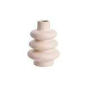 CURVES kőkerámia váza, krémszín 14cm akciós termékkép 1