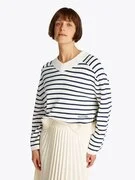 TOMMY HILFIGER Pulóver  tengerészkék / fehér termék 2. képe