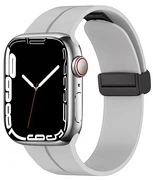 4wrist Szilikon szíj mágneses csattal Apple Watch-hoz 38/40/41 mm - Grey akciós termékkép 1