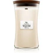 Woodwick White Tea & Jasmine illatgyertya fa kanóccal 609.5 g akciós termékkép 1