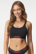 HUGO Sporty Black Bralette bélelt melltartó akciós termékkép 1