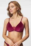 HUGO Triangle Velvet Bralette bélelt melltartó akciós termékkép 1