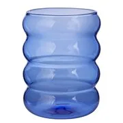 HOOP üveg pohár, kék 350 ml akciós termékkép 1