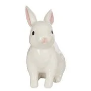 EASTER kerámia dekoráció, fehér nyúl 19 cm termék 2. képe