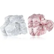 Brushworks Satin Scrunchies Pink & White hajgumik akciós termékkép 1