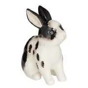 EASTER kerámia dekoráció, fekete-fehér nyúl akciós termékkép 1