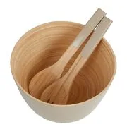 BAMBOO bambusz tál Ø 22 cm, bézs termék 2. képe