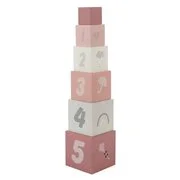 Label Label Stacking Blocks Numbers fakocka fából készült Pink 18m+ 1 db termék 2. képe