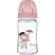 Canpol babies Bonjour Paris cumisüveg 3m+ Pink 240 ml akciós termékkép 1