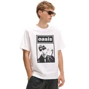 Cropp - Nyomott mintás fehér póló Oasis - fehér akciós termékkép 1