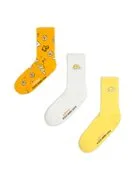 Cropp - 3 pár hosszú szárú zokni Gudetama - búzaszínű termék 2. képe