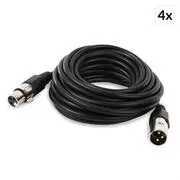 Electronic-Star FrontStage XLR kábel, 4 darabos készlet, 6 m, male-female akciós termékkép 1