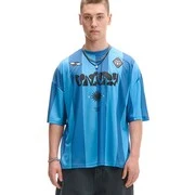 Cropp - Nyomott mintás T-shirt - halványkék akciós termékkép 1