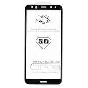 Huawei P20 Pro, Kijelzővédő fólia, ütésálló fólia (az íves részre is!), Tempered Glass (edzett üveg), fekete akciós termékkép 1