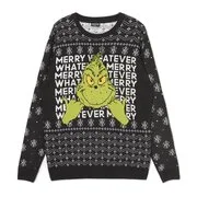 Cropp - Grinch karácsonyi pulóver - fekete akciós termékkép 1