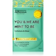 delhicious YOU & ME ARE MINT TO BE MINT BLACK TEA frissítő testpeeling száraz és viszkető bőrre 100 g akciós termékkép 1