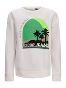 Retour Jeans Tréning póló 'Ted'  világosbarna / fűzöld / fekete / piszkosfehér akciós termékkép 1