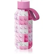 Quokka Solid Kids termopalack akasztóval Pink Bricks 330 ml akciós termékkép 1