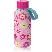 Quokka Solid Kids termopalack akasztóval Flowers 330 ml akciós termékkép 1