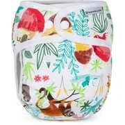 Bamboolik Night Fitted Diaper with Absorbing Insert mosható nadrágpelenka cserélhető betéttel patentzáras Safari 1 db akciós termékkép 1