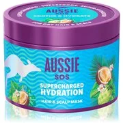 Aussie SOS Supercharged Hydration nyugtató hidratáló maszk a hajra és a fejbőrre 500 ml akciós termékkép 1