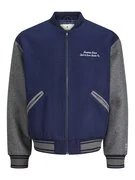 JACK & JONES Átmeneti dzseki 'CAMBRIDGE'  tengerészkék / szürke melír akciós termékkép 1