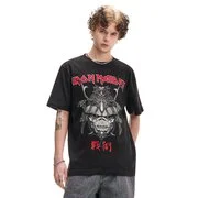 Cropp - Nyomott mintás fekete póló Iron Maiden - fekete akciós termékkép 1
