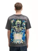 Cropp - Nyomott mintás póló Iron Maiden - sötétszürke termék 2. képe