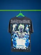 Cropp - Nyomott mintás póló Iron Maiden - sötétszürke termék 2. képe