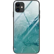 Apple iPhone XS Max, Szilikon védőkeret, edzett üveg hátlap, márvány minta, Wooze FutureCover, világoszöld akciós termékkép 1