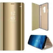 Xiaomi Mi 10 Lite 5G, Oldalra nyíló tok, hívás mutatóval, Smart View Cover, arany (utángyártott) termék 2. képe