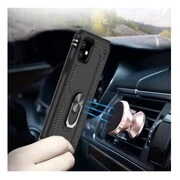 Huawei Honor 9X Pro, Műanyag hátlap védőtok, közepesen ütésálló, szilikon belső, telefontartó gyűrű, Defender, vörösarany termék 2. képe