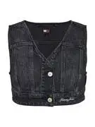 Tommy Jeans Mellény  fekete farmer / fehér akciós termékkép 1