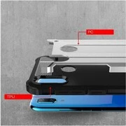 Xiaomi Poco X3, Műanyag hátlap védőtok, Defender, fémhatású, piros termék 2. képe