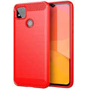 Nokia 8.3 5G, Szilikon tok, közepesen ütésálló, szálcsiszolt, karbon minta, piros akciós termékkép 1
