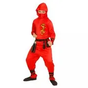 Sárkány ninja jelmez - 140 cm-es méret, piros akciós termékkép 1