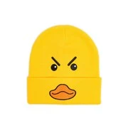 Cropp - Beanie sapka rávarrásokkal - sárga akciós termékkép 1