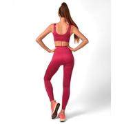 Női leggings Boco Wear Burgund Plain Push Up rózsaszín XS/S termék 2. képe