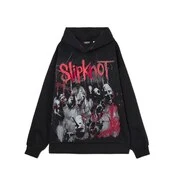 Cropp - Fekete kapucnis pulcsi Slipknot - fekete akciós termékkép 1