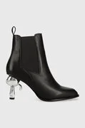 Karl Lagerfeld bőr bokacsizma IKON HEEL fekete, női, magassarkú, KL39060 akciós termékkép 1