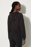 Puma felső Classics Play Paris Relaxed Hoodie fekete, női, nyomott mintás, kapucnis, 627484 termék 2. képe