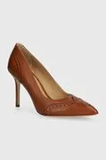 Lauren Ralph Lauren bőr tűsarkú Lynden barna, 802946161002 akciós termékkép 1