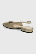 Calvin Klein bőr balerina cipő FLAT SLINGBACK PUMP SAFF szürke, nyitott sarokkal, HW0HW02135 termék 2. képe