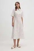 Tommy Hilfiger ruha bézs, midi, harang alakú, WW0WW42317 akciós termékkép 1