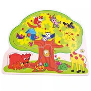 Bino fa puzzle - vidám állatok, 12 db-os akciós termékkép 1