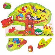 Bino fa puzzle - vidám állatok, 12 db-os termék 2. képe
