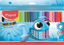  Filctoll készlet, 2 mm, kimosható, MAPED "Color'Peps Ocean", 24 különböző szín akciós termékkép 1