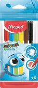  Filctoll készlet, 2 mm, kimosható, MAPED "Color'Peps Ocean", 6 különböző szín akciós termékkép 1