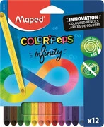  Színes ceruza készlet, háromszögletű, MAPED "Color'Peps INFINITY", 12 különböző szín akciós termékkép 1